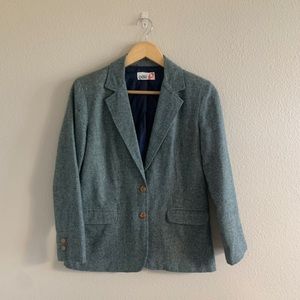 Vintage tweed blue blazer size small